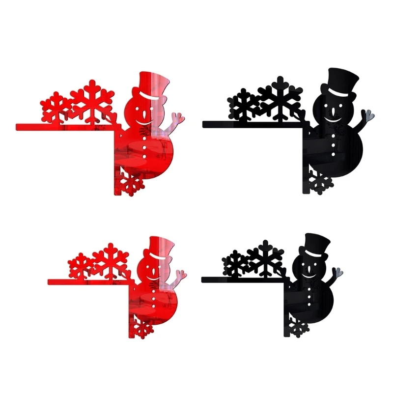 

4pcs Christmas Switch Stickers Light Switch Decor Decals DIY Kids Living Room