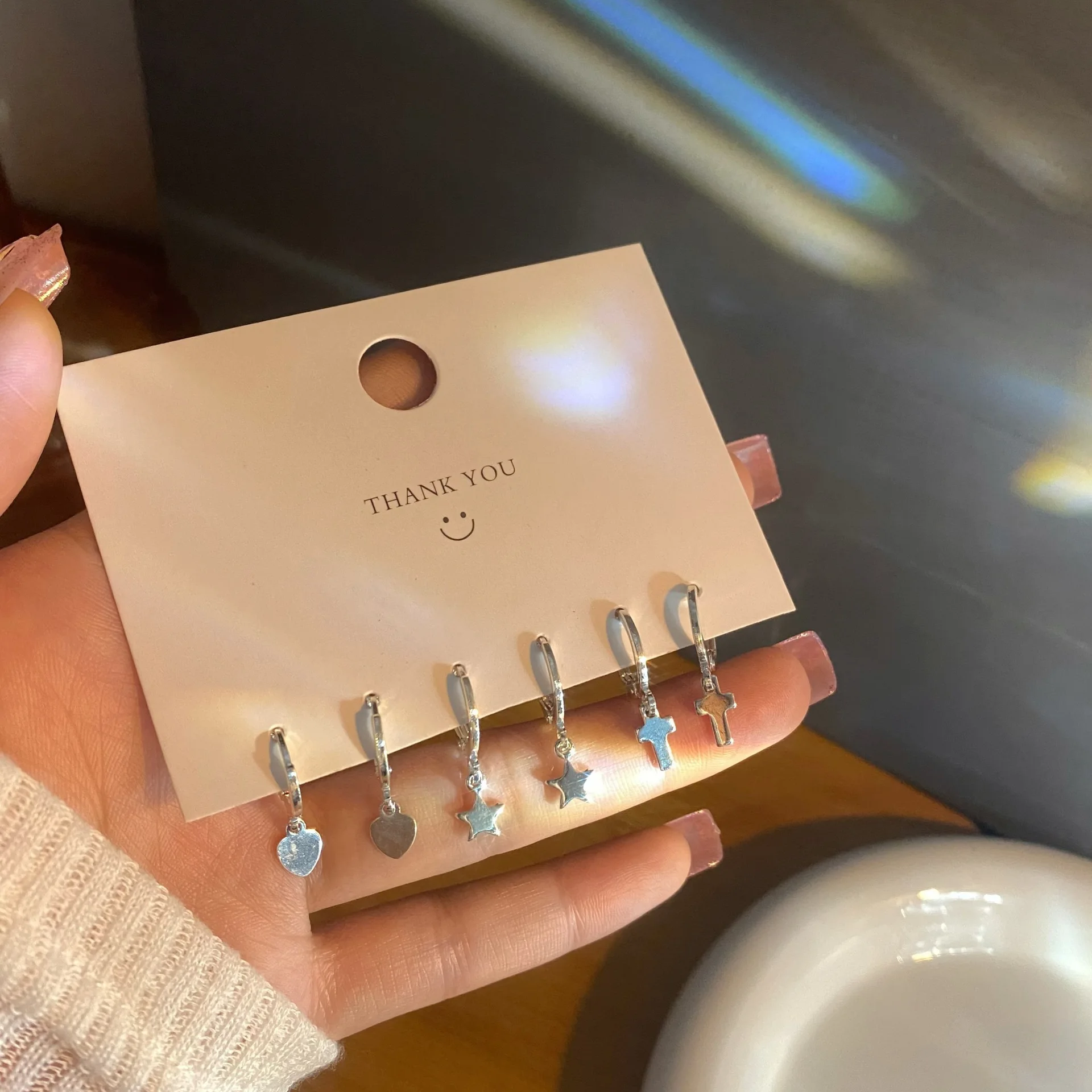 Базовый универсальный комплект из шести предметов с пряжкой для ушей Love женские