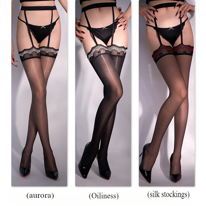 Женские сексуальные носки на подтяжках ультратонкие кружевные чулки с