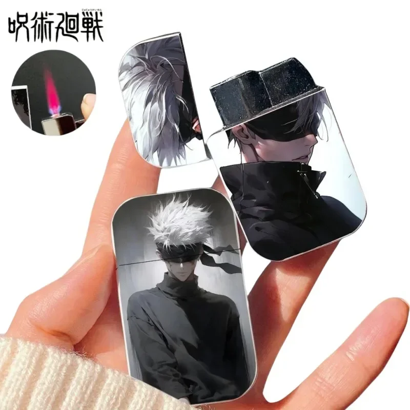 Jujutsu Kaisen Gojo Satoru Itadori Yuji мультяшная личность розовое пламя металлическая зажигалка
