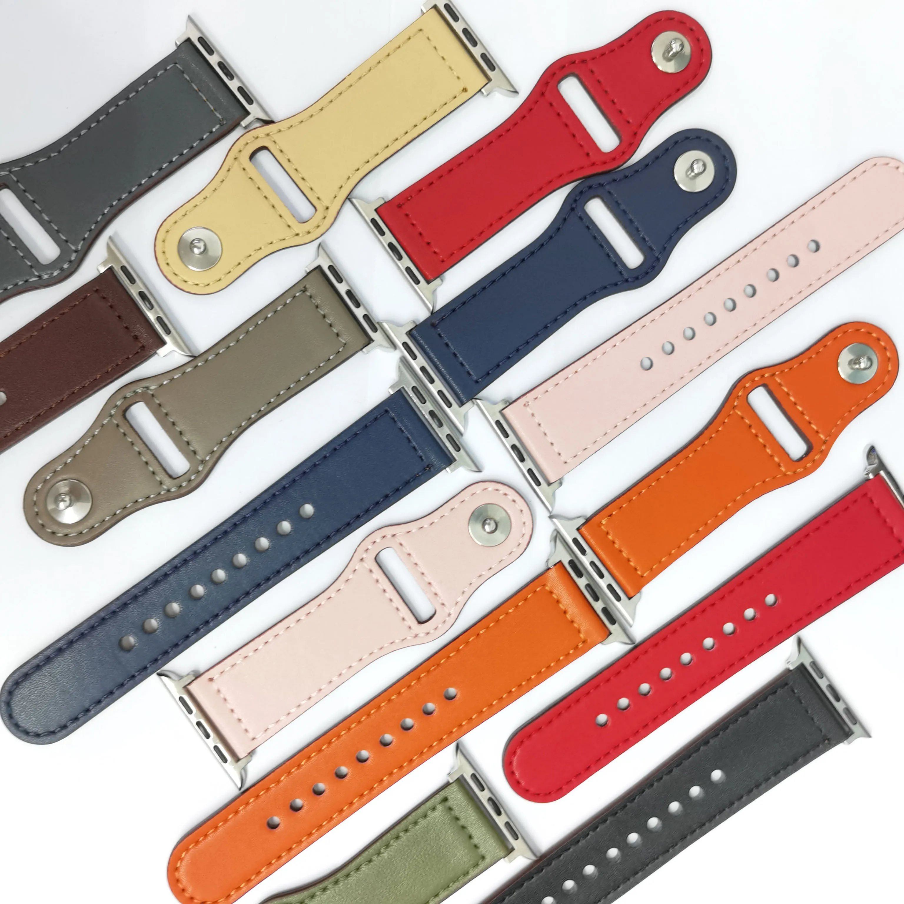 Leather Strap for Apple Watch Band 45mm 44mm 40mm 41mm 38mm 42mm 49mm Bracelet Belt Watchband iWatch series 8 7 6 5 se 4 Ultra