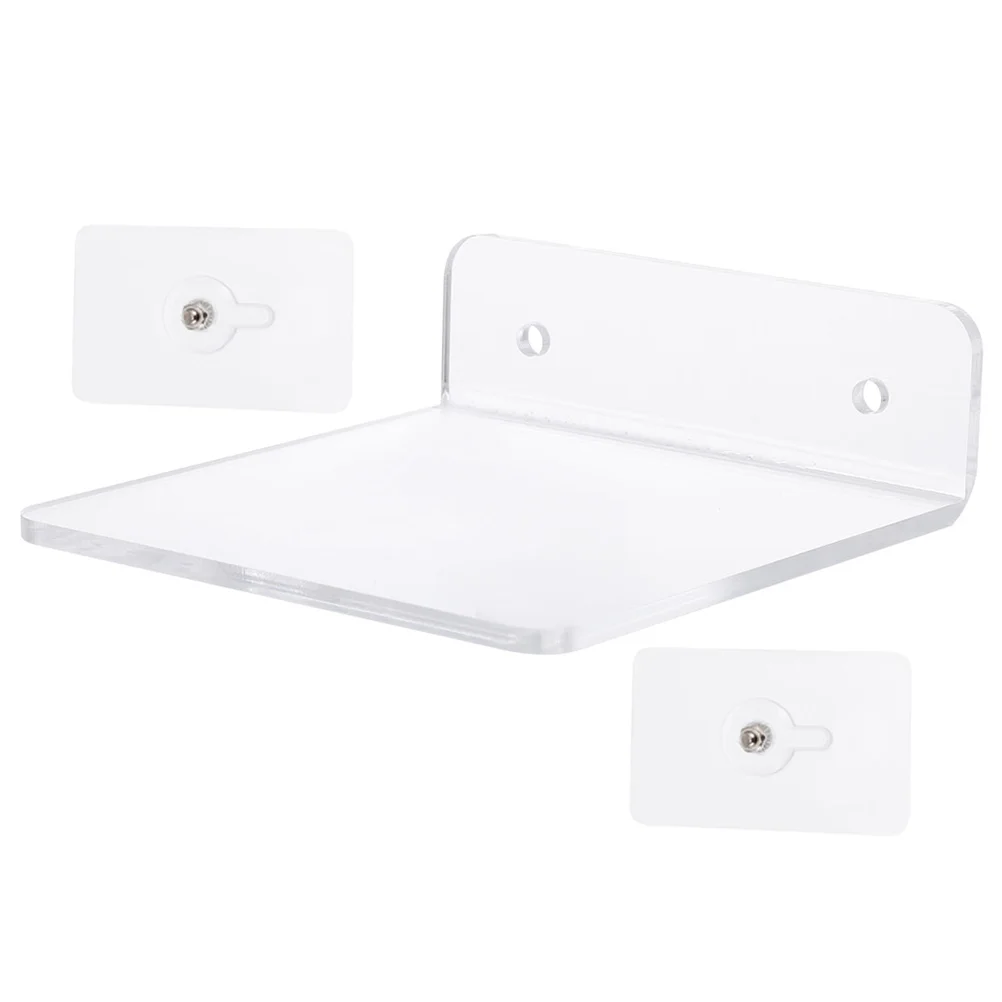 

Acrylic Storage Rack Wall-mounted Shelf Punch Free Floating Cosmetics Bracket Creative Household No Drill Bookshelves