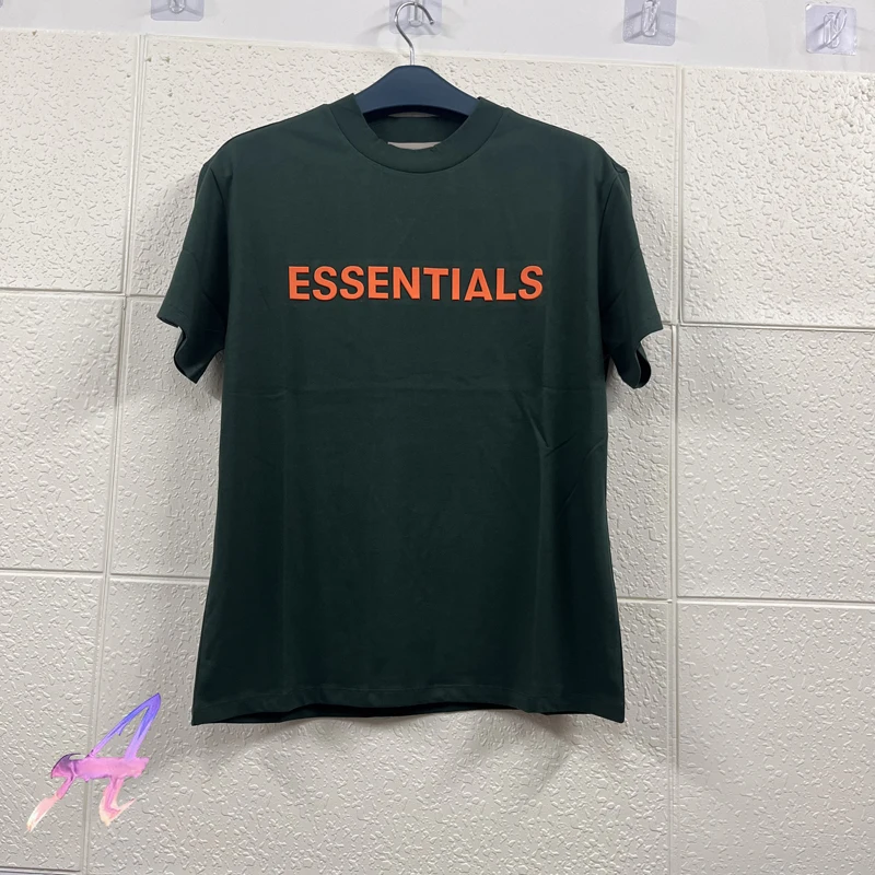 

ESSENTIALS Multi-line Letter Color Short-sleeved T-shirts High Quality Men's Women's LEE FOG T-shirt