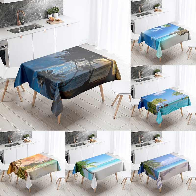 

Водонепроницаемая прямоугольная скатерть для кухонного стола