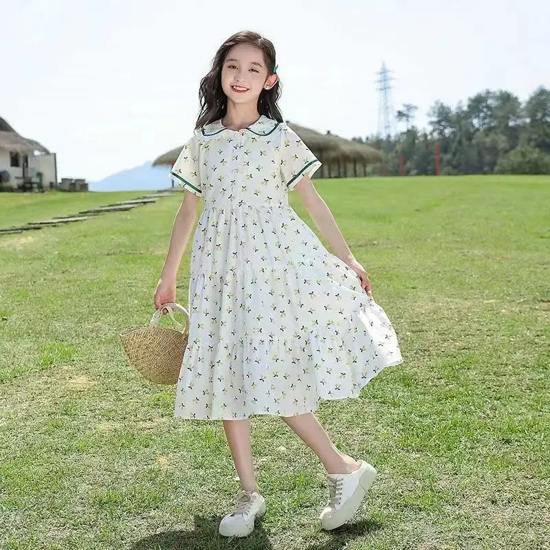

Fashion Girls Dress Princess Summer Kids Birthday Casual Dresses Children Clothes Teen Dress for Girl Vestido 6 8 10 12 14 Year