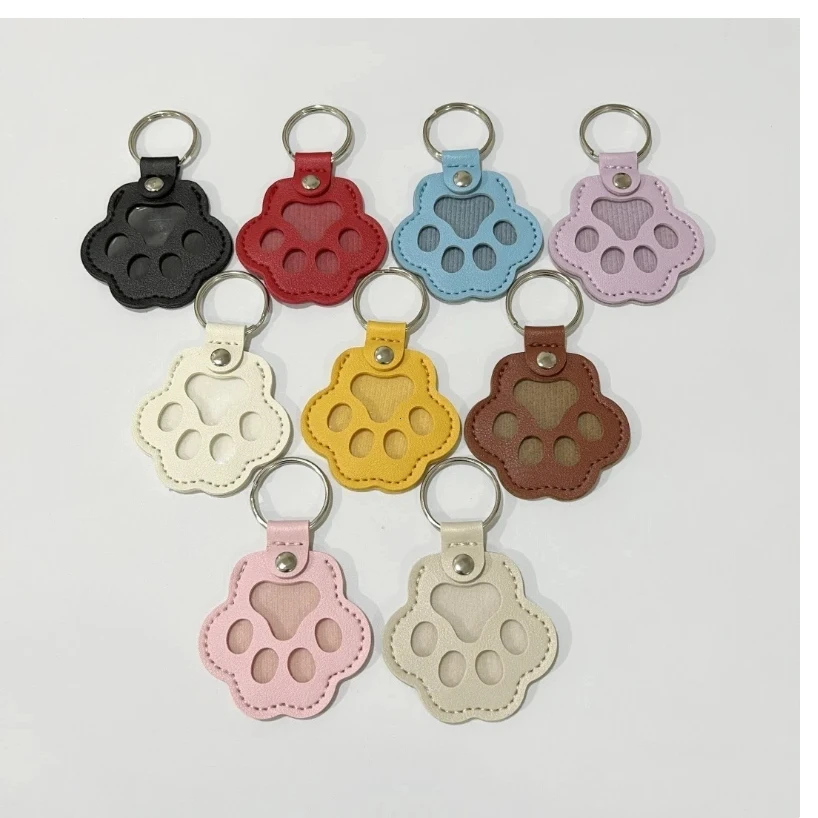 

Памятная сумка для хранения шерсти домашних животных, брелок, кожаный брелок в виде кошачьей лапы, сделай сам, мемориальный подарок, брелок для ключей, контейнер из меха кошки и собаки, кулон