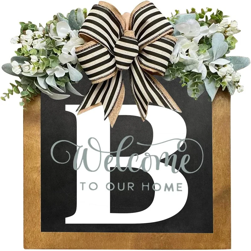 

40cm Address Signs Decorative Pendant Card In Front of Door 26 Letters English Name Festival Decoration Garden Wooden Letters
