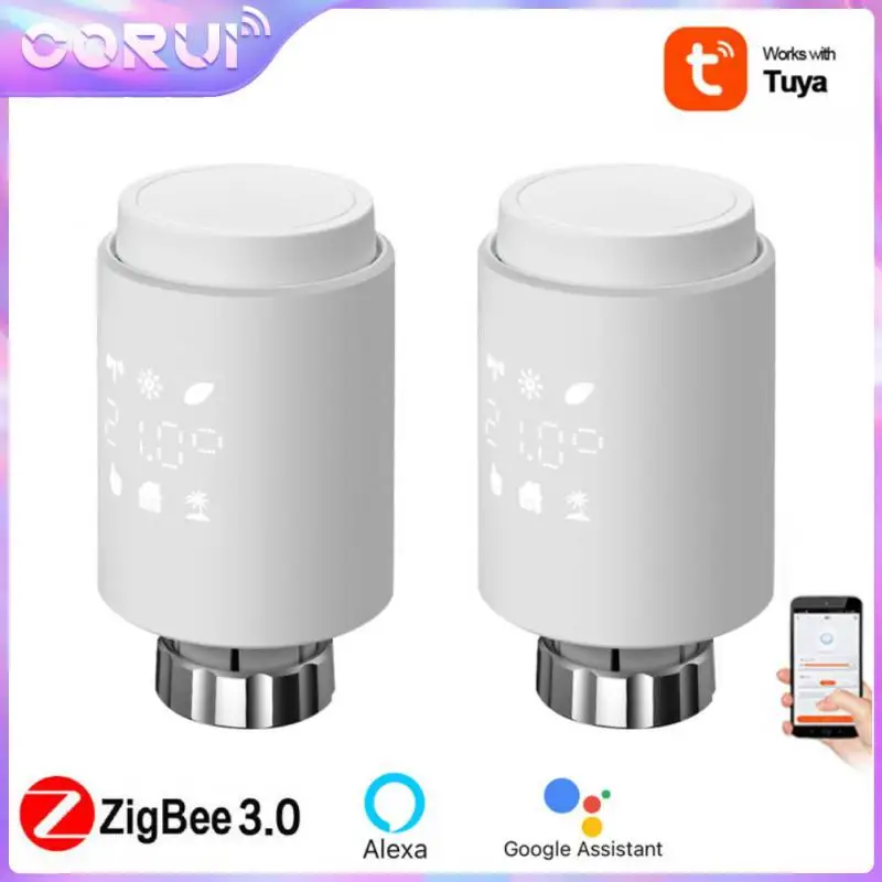 

Умный клапан радиатора CORUI Tuya ZigBee 3,0, регулятор температуры, программируемый термостатический привод, радиатор Alexa Google Home