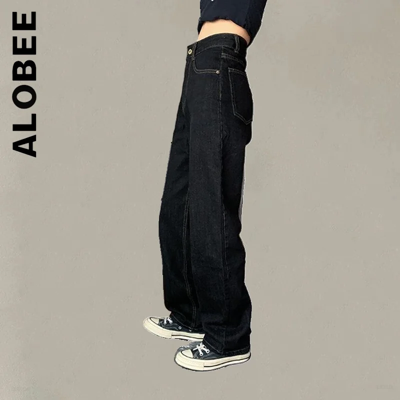 

Alobee Y2k Loose 2022 Women Jeans Baggy Trousers High Waist Denim Pants Washed Jeans For Women Retro Woman Trousers