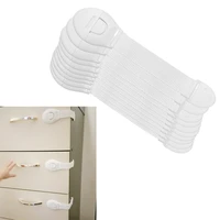 8pcslot baby safety protector child cabinet locking plastic lock protection of children locking from doors drawers