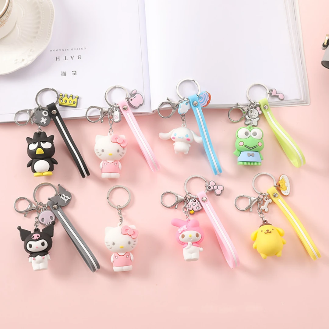 

Hello Kitty Humanoid Doll With Key Buckle, Cinnamoroll, My Melody, Cartoon Animation, Cute Little Pendant, Valentine'S Day Gift