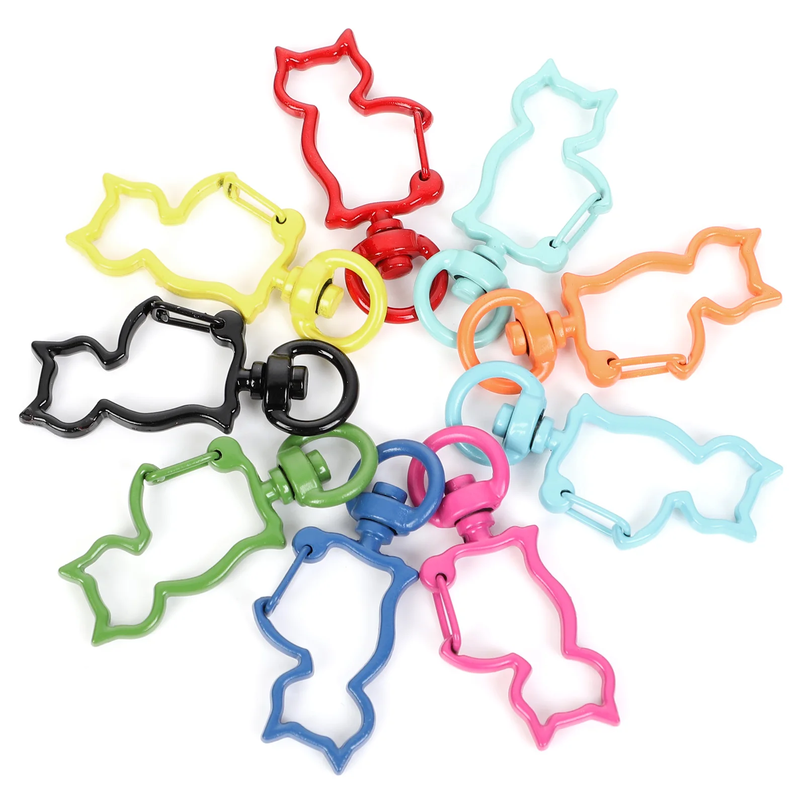 

Брелки в форме сердца, 10 шт., разные цвета