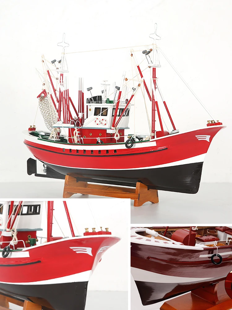 Большая деревянная лодка для рыбалки гладкая предметы интерьера ручной работы