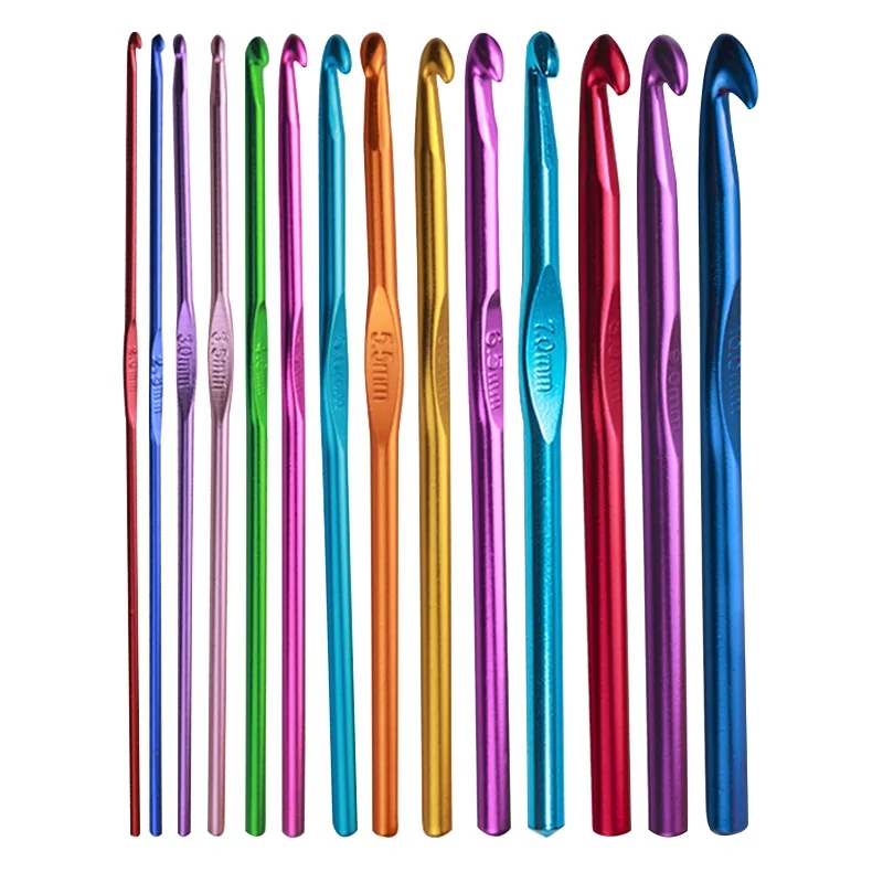 Высококачественный цветной крючок для вязания крючком набор рукоделия из