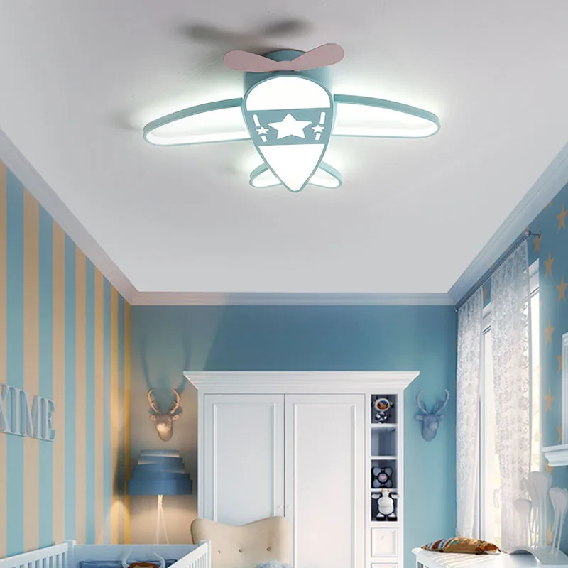 

Nordic Creative LED Children Airplane Chandelier for Bedroom Living Boy Girl Baby Play Room Nursery Interior Ceiling Luminaries
