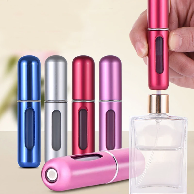 

5ml 8ml Mini Portable Bottom-Filling Pump Perfume Refillable Spray Bottle Empty Cosmetic Containers Atomizer Bottle Travel