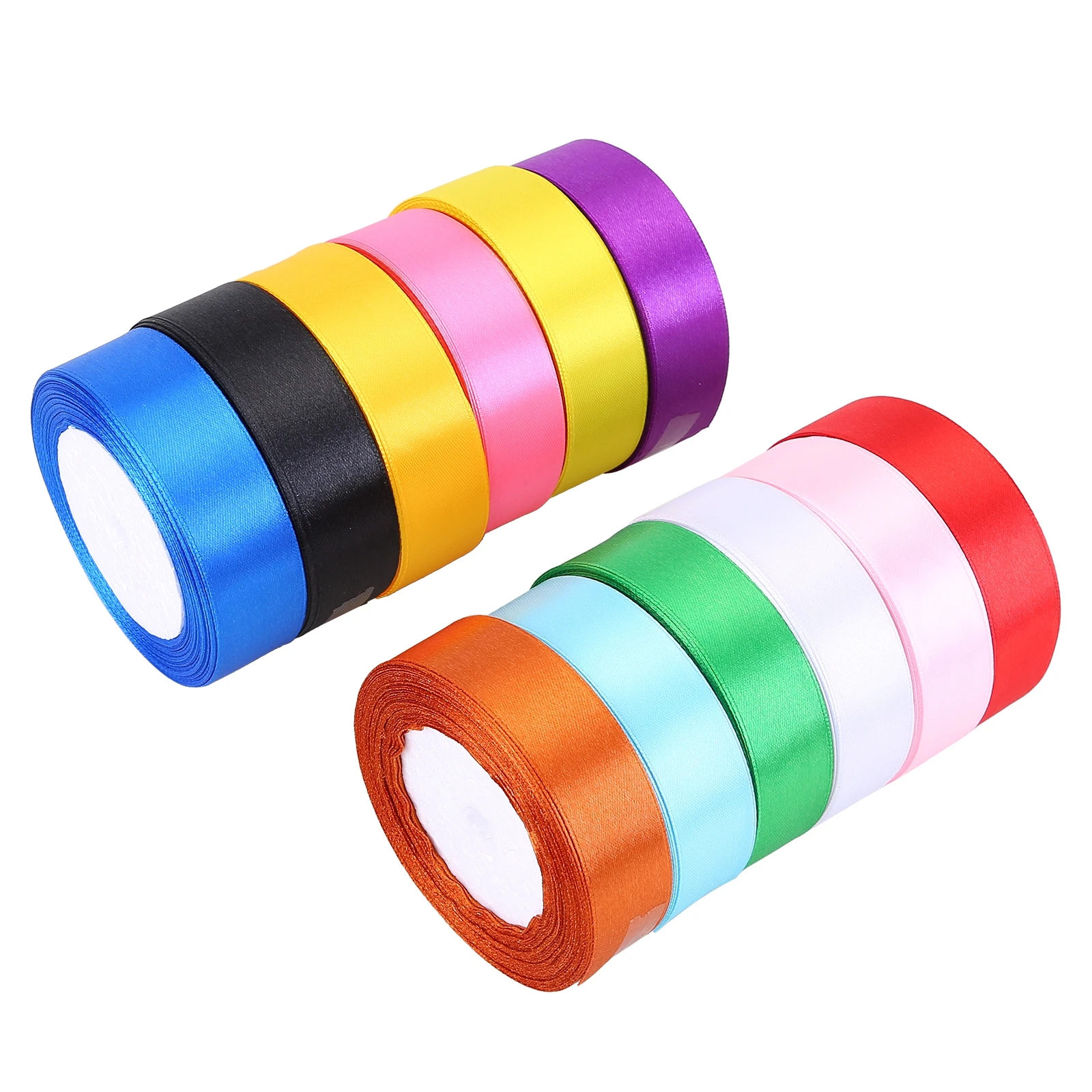 

Двойная атласная лента, 12 рулонов, 24 Ярда, 2,5 см