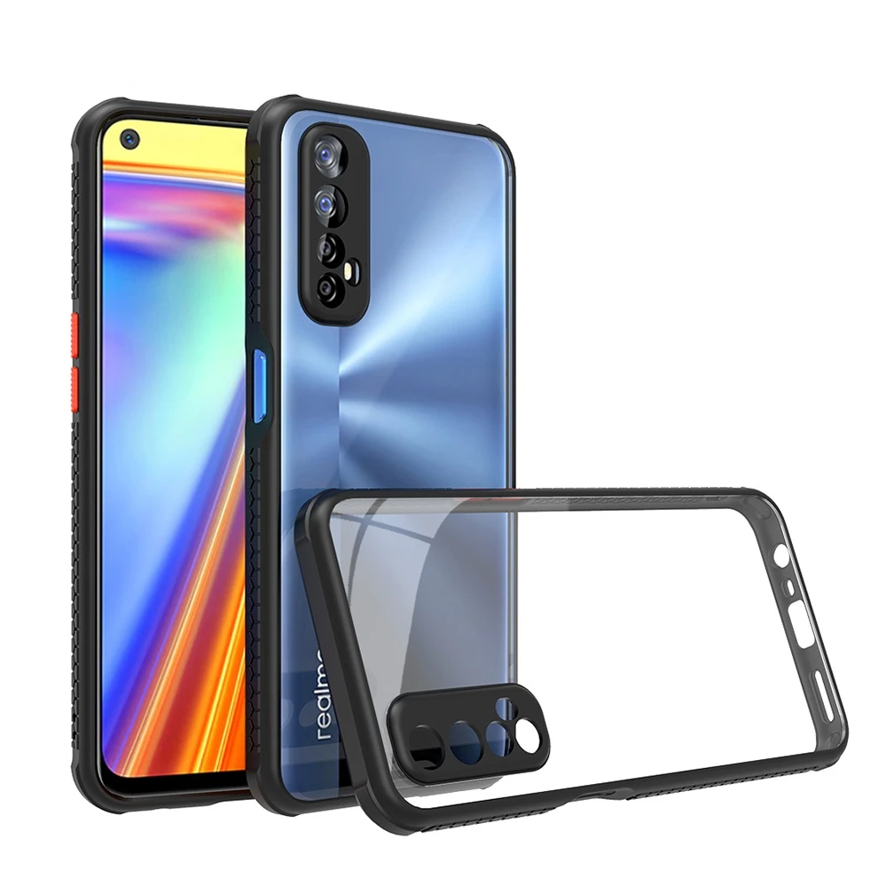 

For realme 7 Pro Case Clear Glossy Plastic Cover Shockproof Case for OPPO realme 7 6 6i C11 C15 5i Case for realme 8 Pro 6 Pro