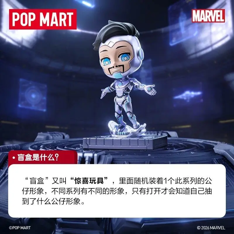 Фото Новая коллекционная фигурка Pop Mart Marvel Ironman A Journey Through Armors Series в слепой коробке, декор для рабочего стола, подарок для мальчиков №4