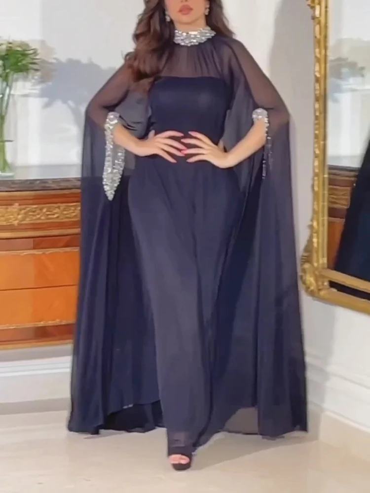 

Chiffon Muslim Women Loose Two Piece Set Long Sleeve Ramadan Eid Dubai Abaya Jalabiya Kaftan Islamic Middle East Arabic