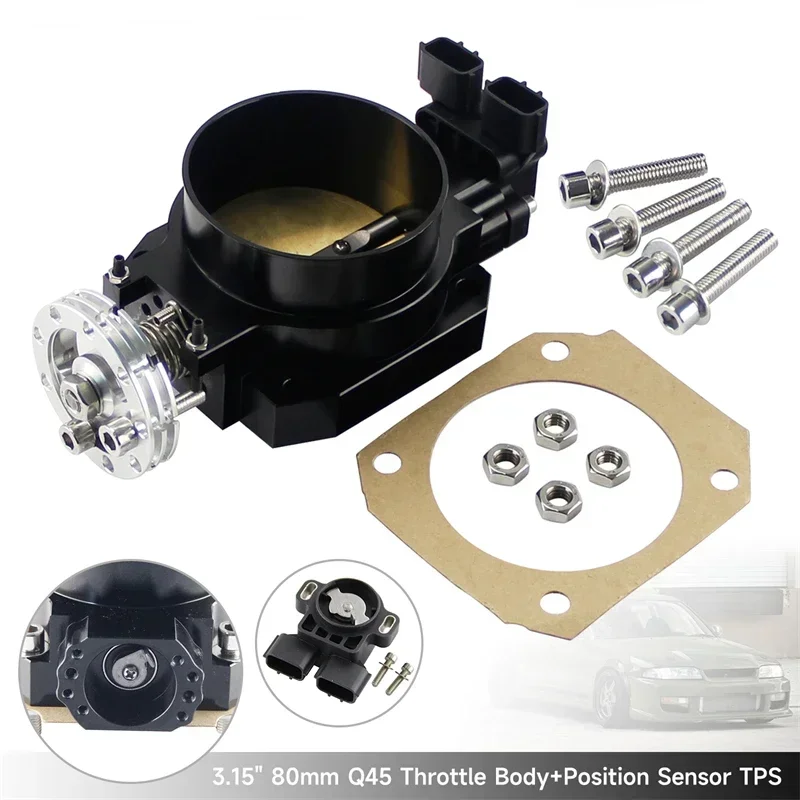 Корпус дроссельной заслонки Q45-80MM 3 15 " + датчик TPS впускной коллектор для Nissan Skyline