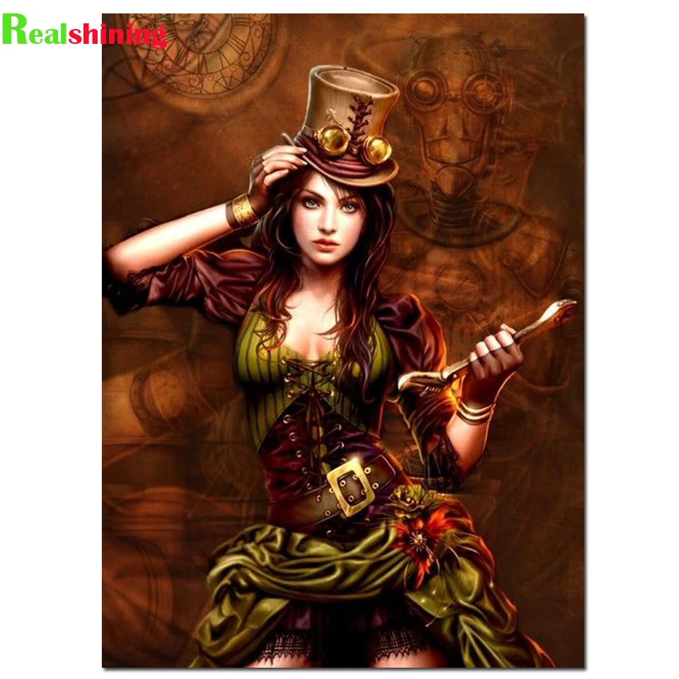 Механическая женщина 5D Diy бриллиант строительный ключ 3D полная Алмазная вышивка