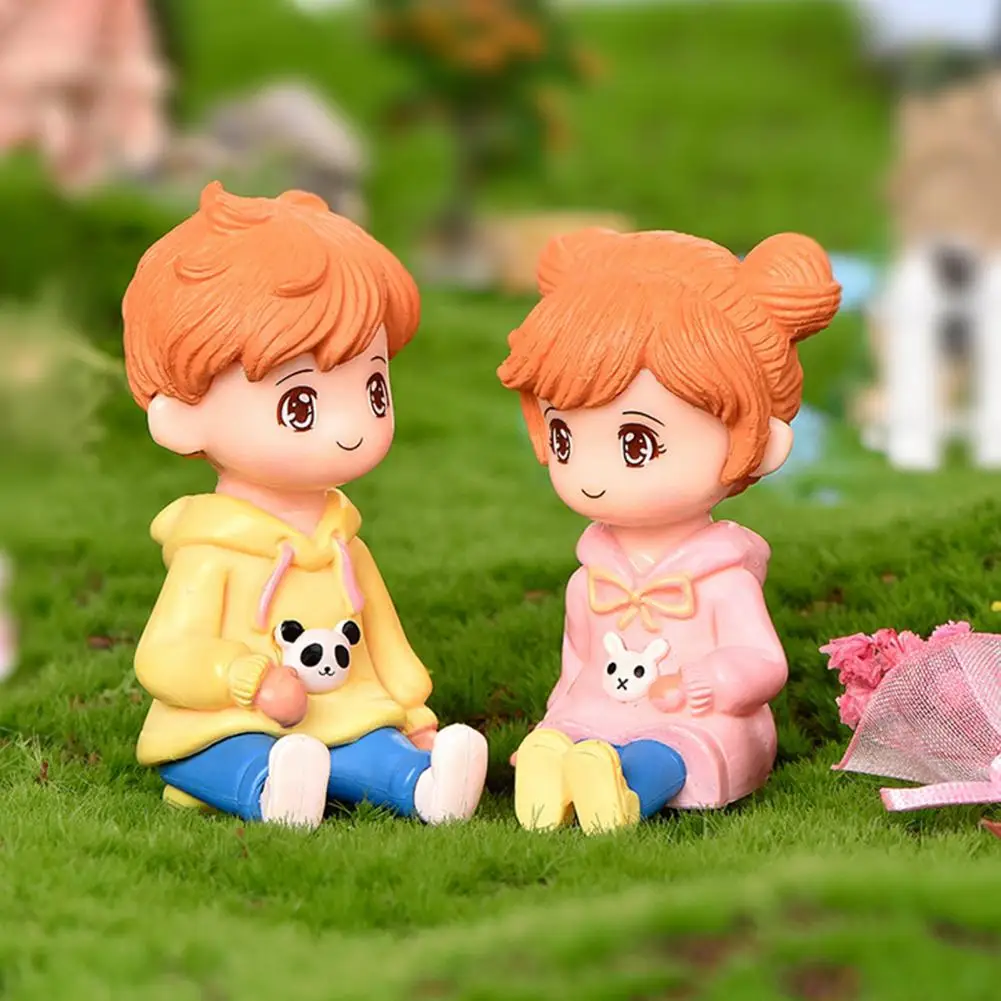 Легкие 2 шт. современные милые настольные украшения миниатюры для пары