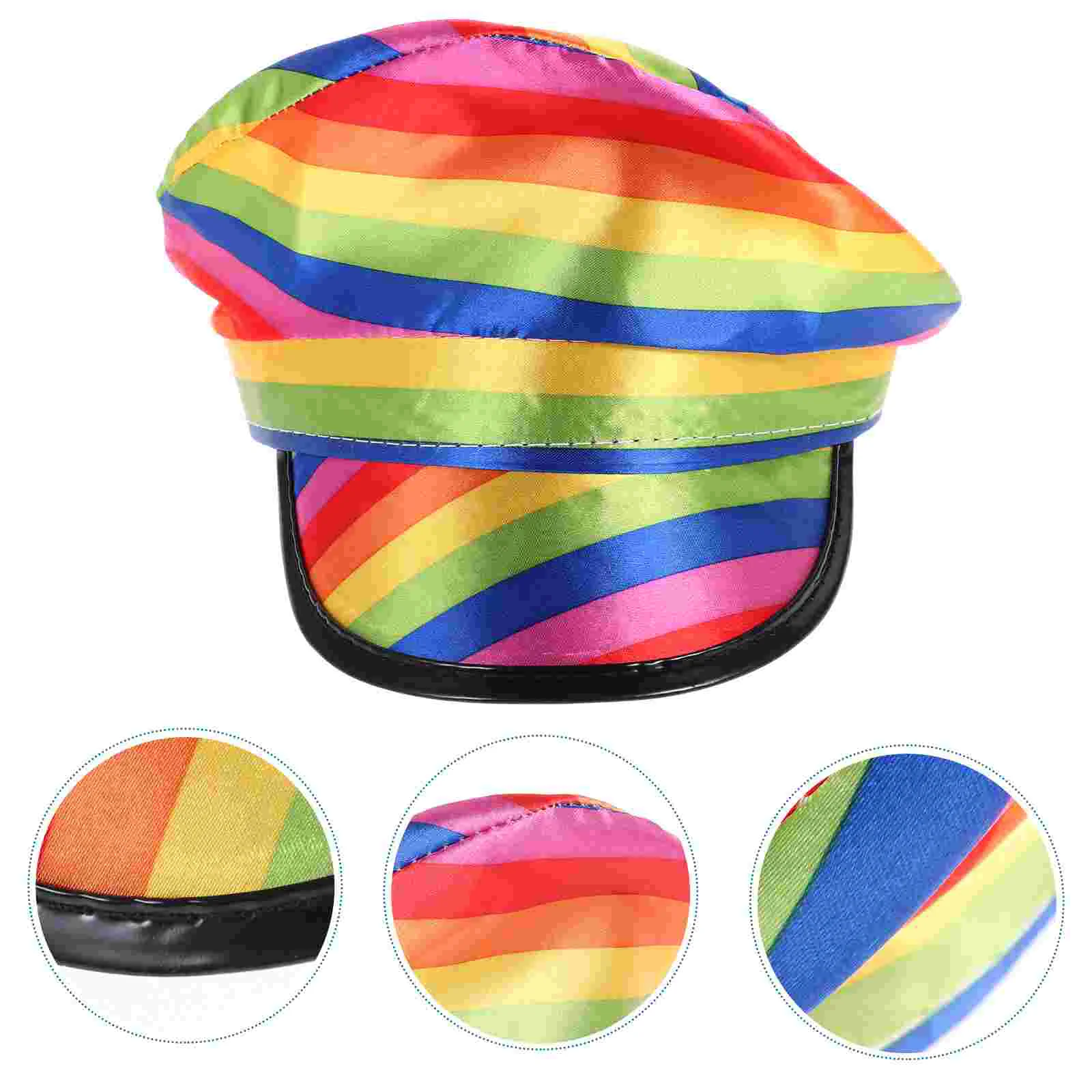 

Rainbow Hat Hat Can Cowboy Hat Sailor Hat Party Pack Navy Cap Yacht Captain Cap Neon Captain Hat Cloth Carnival Hat Bride