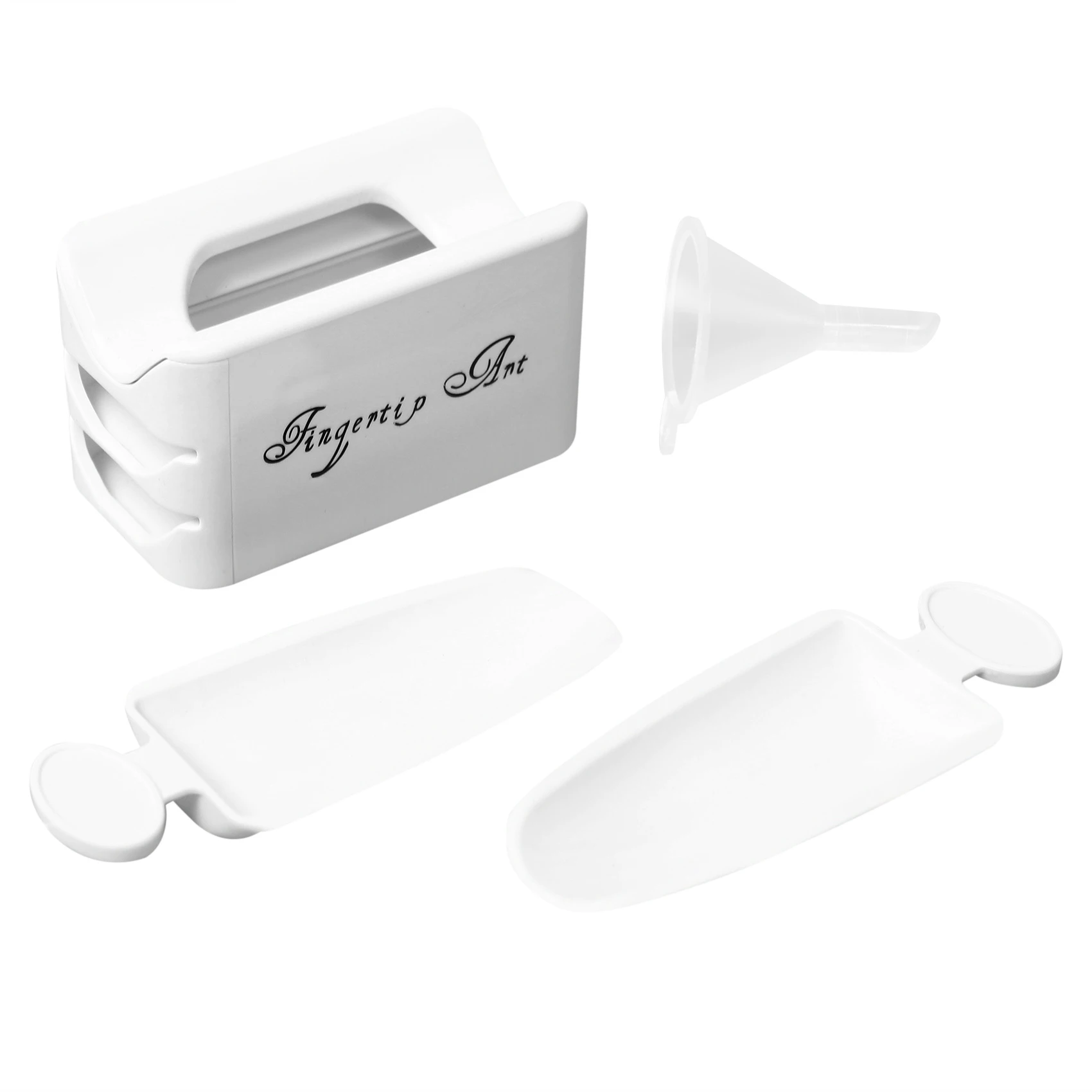 Портативный лоток для переработки порошка инструменты ногтей двухслойная