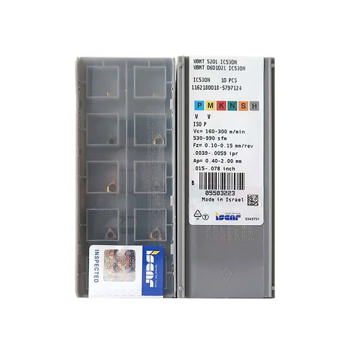 

ISCAR 100% Original WBMT WBMT06 WBMT060102L IC530N Medium Finishing Carbide Turning Inserts