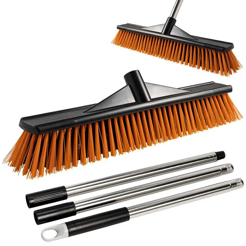 

Stiff Floor Brush Scrubber Indoor Outdoor Bristle Broom Shower Cleaning Brush Deck Scrub Brush Grout Brush For Garages Swimming