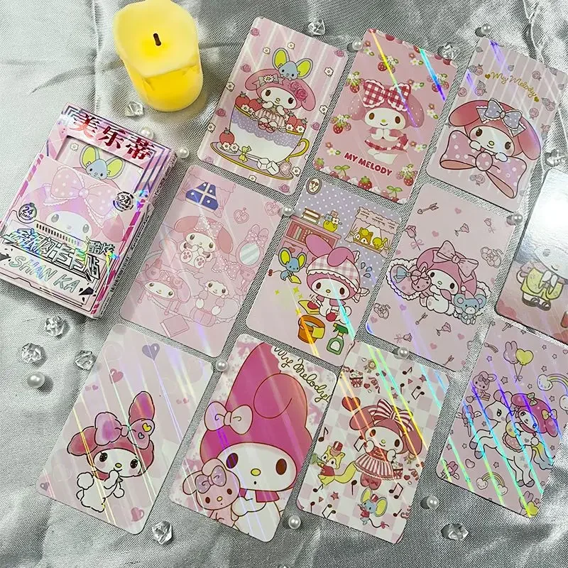 24 шт./набор милые маленькие визитные карточки Sanrio золотистые серебристые