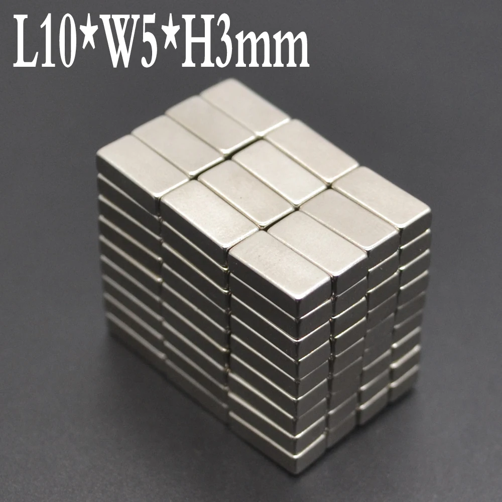 

5/50/100/200/5000Pcs 10x5x3 mm N35 Rectangular magnet Super Strong Neodymium magnet 10*5*3 mm NdFeB magnet 10mm x 5mm x 3mm new
