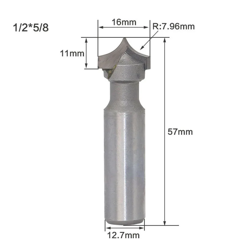 алмазная фреза с верхним подшипником обгонная по камню. фреза d-68323. фреза 12. фреза 12. фреза энкор кромочная прямая ф12,7х51 мм, хвостовик ф12 мм 10525.