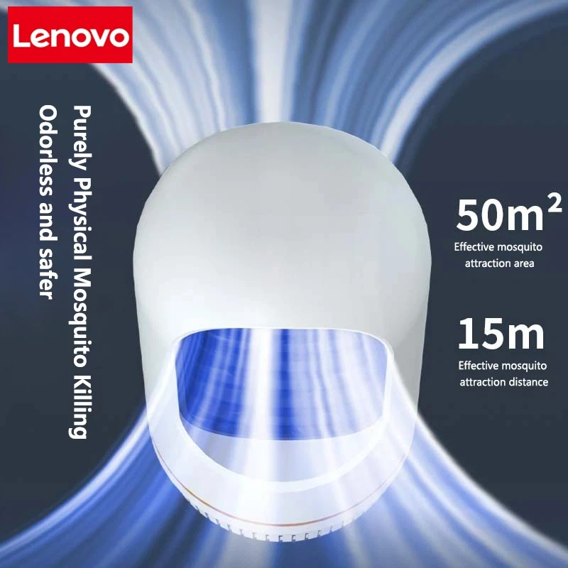 Фото Лампа-ловушка для комаров Lenovo, бесшумная ловушка для насекомых, кемпинговый фонарь, USB-электрическая мухобойка, уличный уничтожитель насекомых, репеллент №2