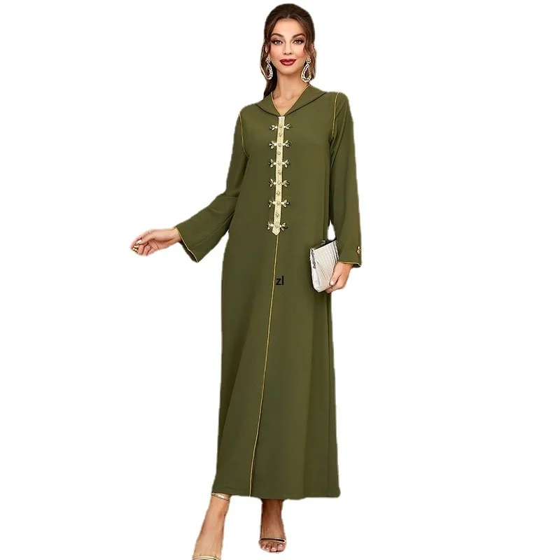 Eid Djellaba Femme Kaftan Dubai Abaya Turkey Arabic Long Muslim Dress Caftan Marocain Islam Clothing Abayas for Women Vestidos