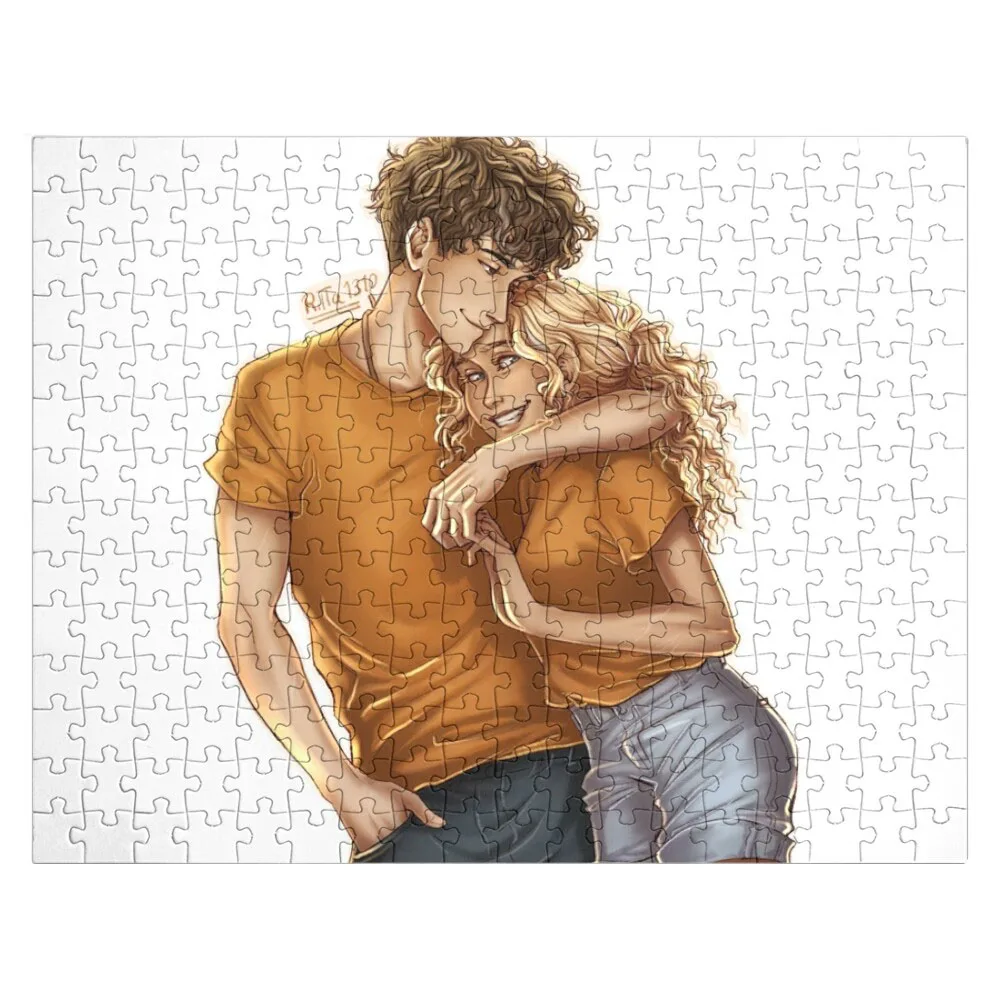 Пазл-Головоломка Перси и Аннабет деревянный подарок на заказ с картинкой под