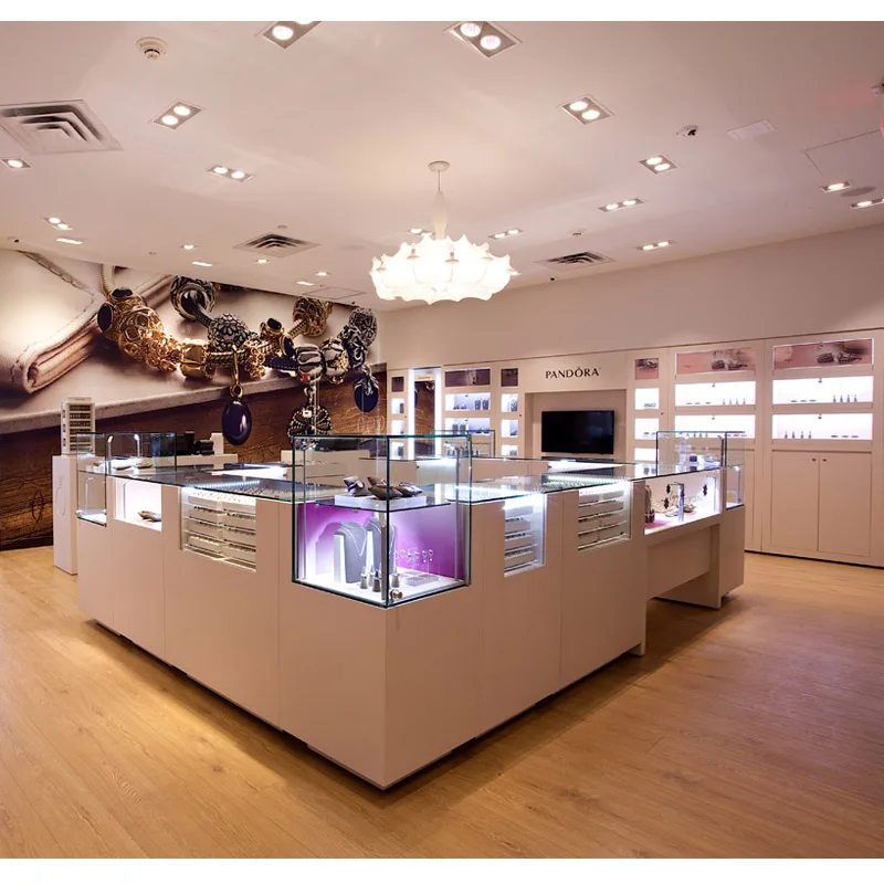 На заказ. Белый киоск для ювелирных изделий витрина розничная продажа мебель