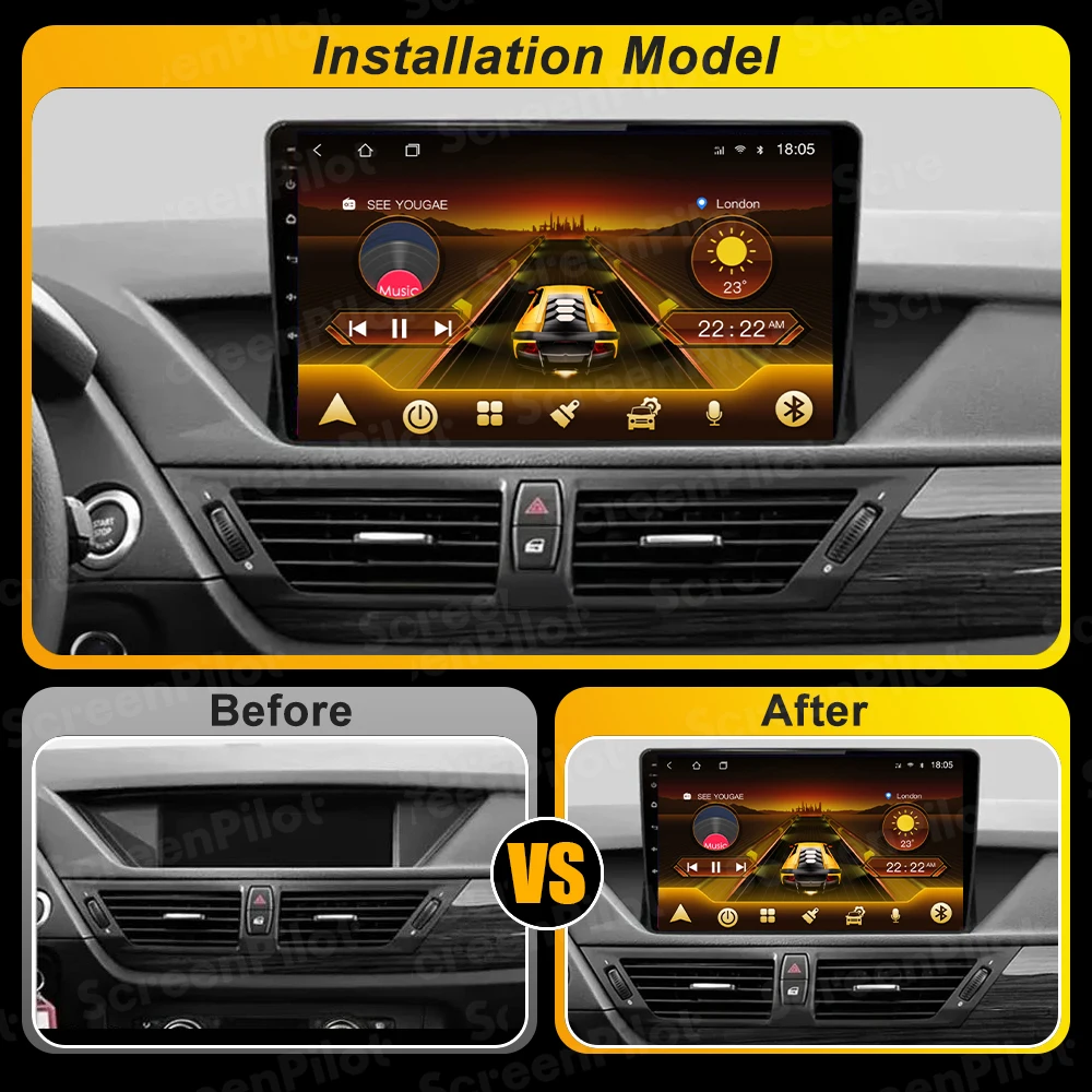 Фото Android 15 для BMW X1 E84 2010-2015 Автомобильный радиоприемник Стерео головное устройство GPS-навигация Беспроводная Android Auto 8-ядерный Wi-Fi Bluetooth RDS №4
