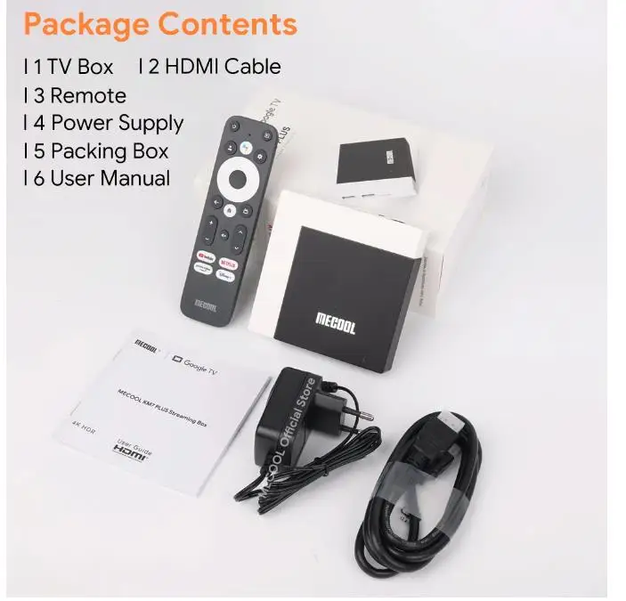 Mecool KM7 Plus TV Box Android11 Amlogic S905Y4 16 ГБ Netflix Сертифицированный Google ATV AV1 1080P 4K 60pfs