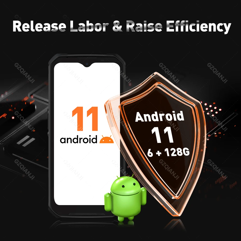 Фонарик для считывания штрих-кодов повышенной производительности 6G + 128G Android 11 PDA