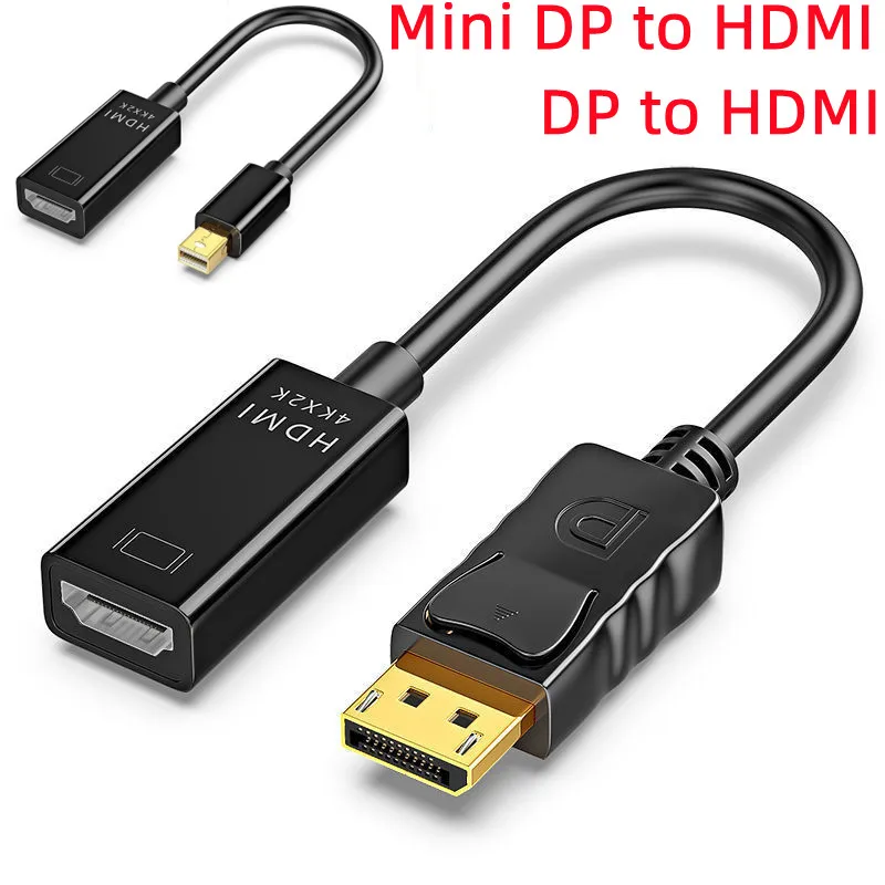 

DP DisplayPort HDMI-совместимый адаптер преобразователь Mini DP штекер-гнездо HDMI-совместимый аудио кабель для видео 4K 1080P для ТВ ноутбука