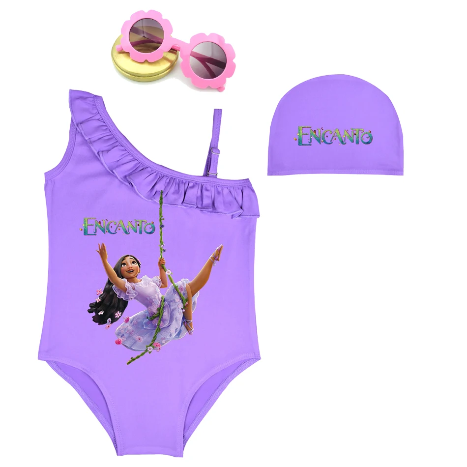 

New Girls Swimsuit Encanto Kids Swimwear Isabella Swimming Suit One-piece Bath Suits Bikini baby For Summer Swimming Pool Beach