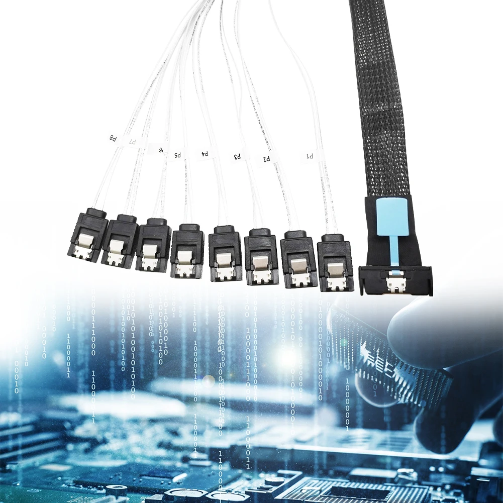 0 5 м PCI-E Slimline SAS SFF-8654 8I до 8X кабель SATA PCI-E5.0 серверный для преобразования жесткого