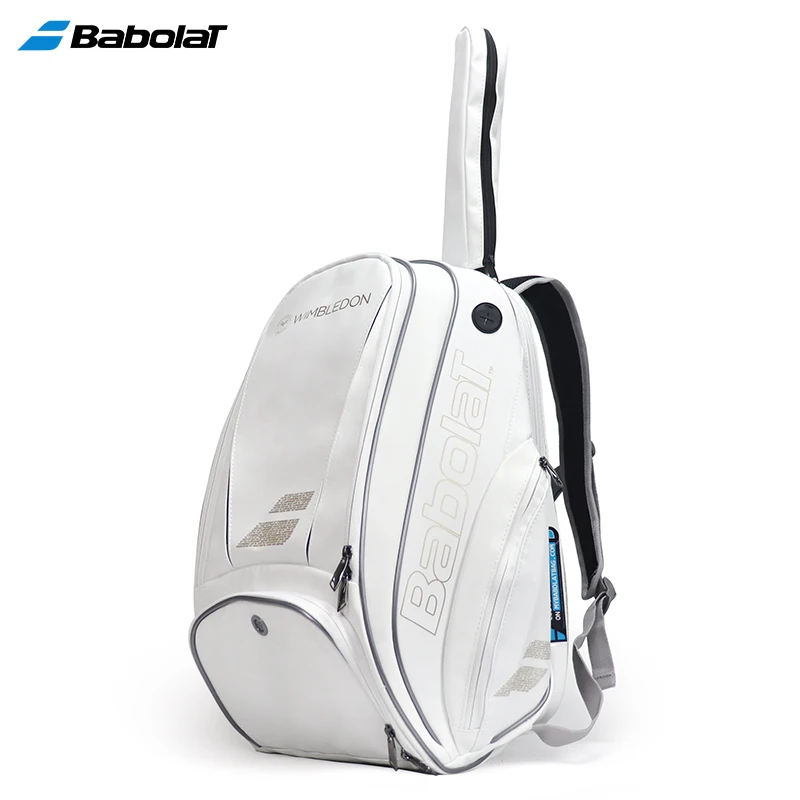 Super Quality BABOLAT Professional Tennis Backpack PU 2Pack White Gold Tennis Racket Bag Unisex Badminton Squash Padel Tenis Bag