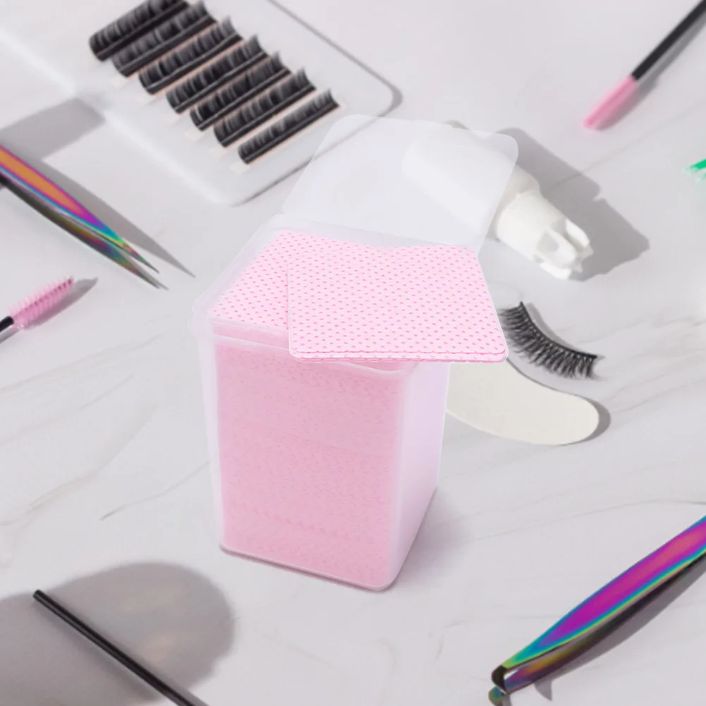

200Pcs Lint-Free Paper Cotton Wipes Eyelash Extension Glue Remover Pads Lashes Grafting Cleaning Glue Mouth Wipe Makeup Tool