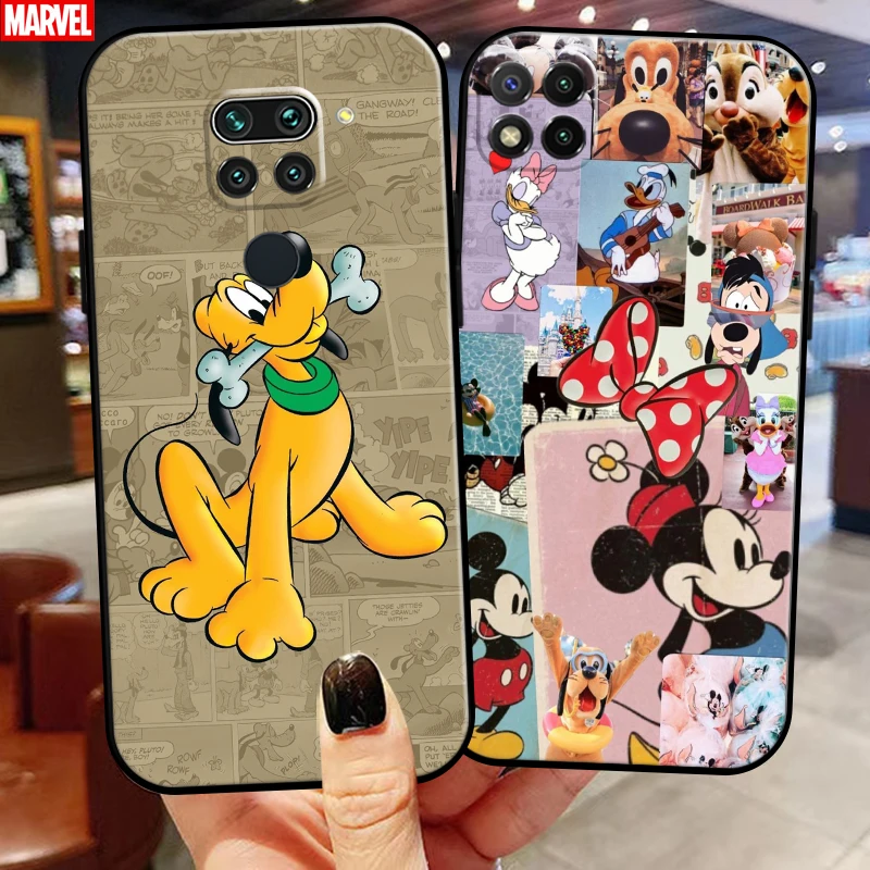 

Cartoon Mickey Minnie Mouse Duck For Xiaomi Redmi Note 9 Pro Max 9T 5G Phone Case Funda Coque Carcasa Black Back