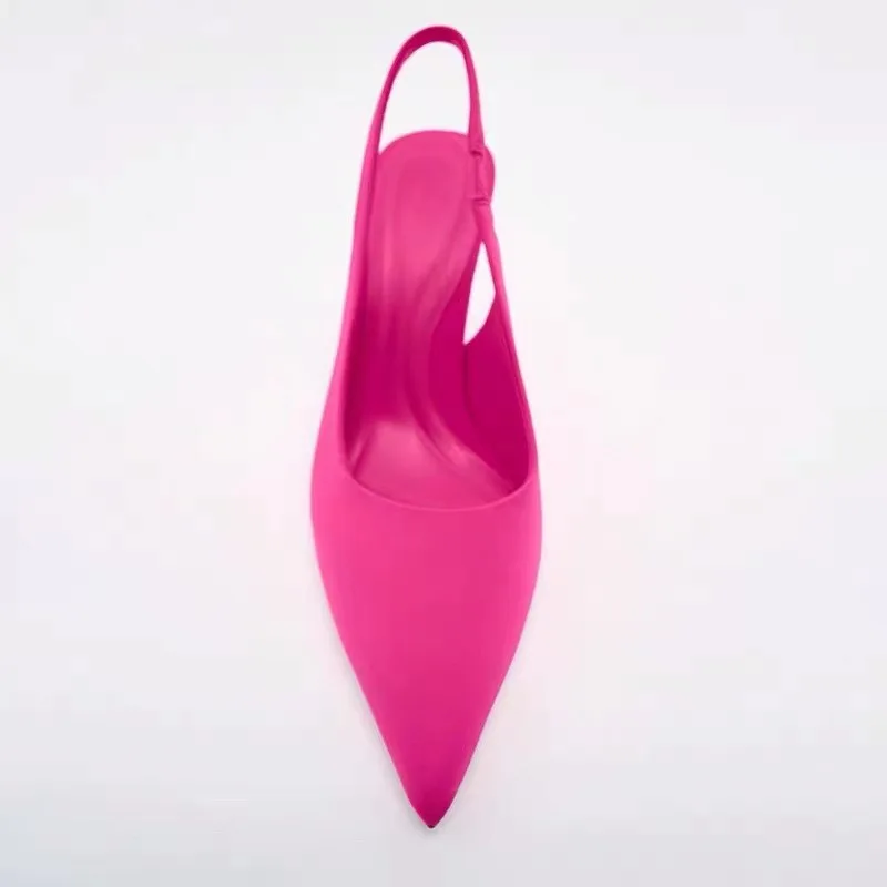 TRAF Rose red High Heels Women Pumps 2022 Elegant Woman Heeled Shoes Designer Luxury Shoes Green Black Heels Bridal Shoes Ladies