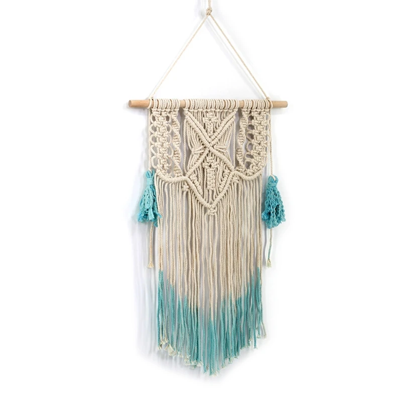 

Handwoven Macrame Wall Hanging Tapestry Boho Chic Bohemian Woven Dorm Room Home Decoration Photo Props