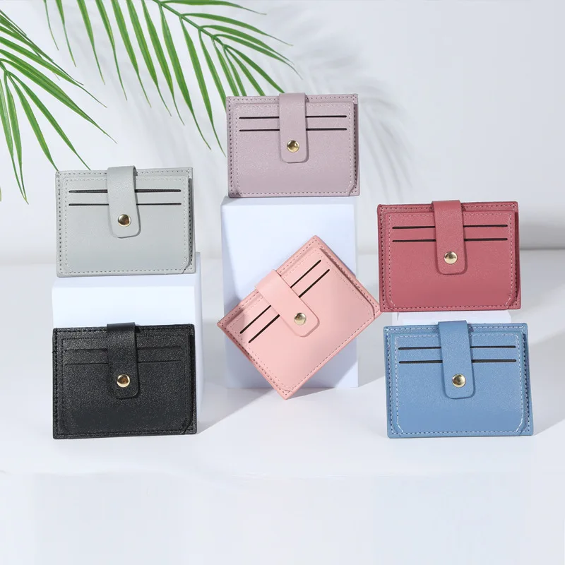 

Fashion Small Women Wallet Purse Solid Color PU Leather Mini Coin Purse Wallet Credit Card Holder Bags Zipper Coin Purse